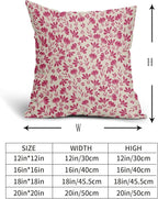 Hot Pink Floral Pillow Covers 24x24 Set of 2 Vintage Rustic Old Style Cute Small Flower Cream Print Decorative Outdoor Pillowcases Farmhouse Throw Cushion Case Decor for Couch Sofa Bed