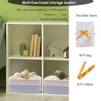 COMFY-HOMI 11.5"x7.5"x4.7" Storage Baskets for Organizing | Cotton Rope Woven Basket | Toy Storage Bin Box | Basket for Shelves, Closet Organizer Bin, Decorative Closet Shelf, 1 Pack all bule