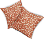 Burnt Orange Pillow Covers 24x24 Set of 2 Vintage Floral Rustic Old Style Cute Flower Print Decorative Outdoor Pillowcases Seasonal Farmhouse Throw Cushion Case Decor for Couch Sofa Bed