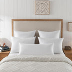 Euro Pillow Inserts 28x28 - Down Feather Pillow Inserts-Cotton Fabric-Set of 2-White.