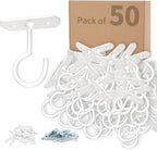 50Pack Ceiling Hooks Bulk for Hanging Plants,2.5 inches White