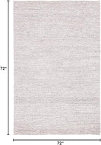 SAFAVIEH Natura Collection Area Rug - 6' Round, Grey & Ivory, Handmade Wool Blend, Textured Design, Ideal for Living Room, Bedroom, Dining Space (NAT425F)