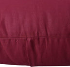 Thmyo 4-Pack 100% Cotton Comfortable Solid Decorative Throw Pillow Case Christmas Square Cushion Covers Pillowcases DIY Throw Pillow Covers for Sofa Bed Car(18x18 inch/45x45cm,Wine Red)