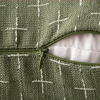MIULEE Pack of 2 Decorative Vintage Burlap Linen Euro Sham Spring Throw Pillow Covers for Sofa Couch Bed 24x24 Inch Modern Farmhouse Pillowcase Rustic Woven Textured Cushion Cover Olive Green