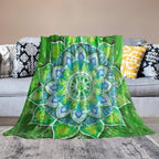 Abstract Mandala Throw Blanket Indian Hippie Bohemian Art Floral Texture Pattern Blanket for Sofa Bed Couch Chair Or Dorm 40"x50"