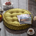 Round Floor Seat Pillows Cushions 24" x 24", Soft Thicken Yoga Meditation Cushion Tufted Velvet Tatami Floor Pillow Reading Cushion Chair Pad Casual Seating with Carrying Handle, Olive