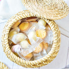 Set of 3 Seagrass Woven Round Wicker Basket Storage Bread Chip Snack Bowl - Braided Handwoven Natural Holder, weave seagrass container,Vintage Jar Bathroom Kitchen Storage