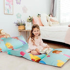 Butterfly Craze Floor Pillow Case - Lounge & Nap Cover for Floor Lounger Pillow - Adjustable Fit for Guest Bed & Sleeping Pad - Machine Washable for Sleep Mat & Travel Mattress - King, Mermaid Aqua