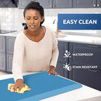 KitchenClouds Kitchen Mat Cushioned Anti Fatigue Kitchen Rug 0.75inch Water Resistant Non Slip Kitchen Rugs and Mats Standing Desk Mat Comfort Floor Mats for Kitchen Sink Office (17.3"x28",Green)