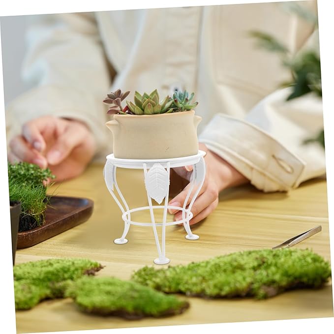 HANABASS Boho Plant Stands Multifunctional Flower Pot Holders Iron Indoor Plant Rack Aesthetic Decor for Room Corner Bonsai Shelf