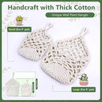 Macrame Wall Plant Hanger, Hanging Planter Basket Holder, Wall Planters for Indoor Plants, for Up to 4 Inch Pot (Ivory, 4-Inch)