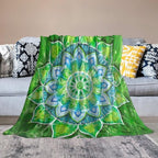 Abstract Mandala Throw Blanket Indian Hippie Bohemian Art Floral Texture Pattern Blanket for Sofa Bed Couch Chair Or Dorm 60"x80"