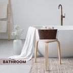 Wicker Storage Baskets, Baskets for Shelves, Toilet Paper, Woven Storage Baskets for Organizing, Brown, 12" x 12" x 6", 2-Pack