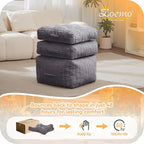 Floor Pillow Cushion for Adults, Meditation Cushion Pillow, Large Square Floor Sitting, for Tatami Living Room or Yoga, 22x22 Inch
