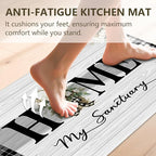 Farmhouse Rugs for Kitchen Floor,Man Anti Fatigue Mats for Kitchen Floor Non Slip, 2PCS Rubber Kitchen Mat, Washable Cushioned Runner Carpet Rug for Sink Laundry 15.7"×27.5" +15.7"×47" 3.5mm