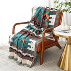 Lqprom Southwest Throw Blankets Aztec Southwestern Throws Cover Boho Native American Blankets for Gift Sofa Table Bed Living Room Decor Outdoor Camping Picnic Tent Beach Car Traveling 63"x87"