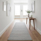 Light Gray 2X6 Jute Rug Braided Construction - Farmhouse Woven Carpet - Mid-Century Modern Floor Covering for Hallways and Kitchen, Runner 2' x 6'