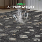 Washable Rugs 8x10 Area Rugs for Living Room,Bedroom,Dining Room- Soft Low Pile Stain-Resistant Carpet with Non-Slip Rubber Backing,Vintage Large Area Rug for Nursery Home Office Decor