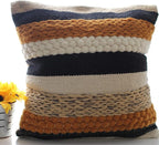Decorative Boho Pillow Cover, 18” x 18” Square, Soft Moroccan Rustic Throw with Tufted Accents, Plush Handwoven Cotton, Neutral Farmhouse Home Decor | Made with Love and Care in India (Terracotta)