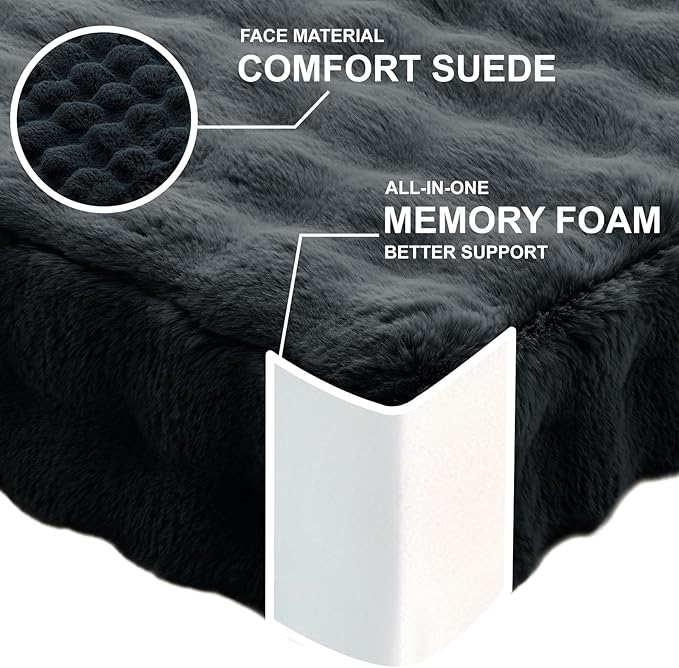 22 inches Floor Pillow for Adults - Large Meditation Cushion with Thick Foam & Soft Tufted Cover - Premium Outdoor Square Floor Cushion Seat - Yoga Pillows for Sitting On Floor - Black