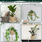 Mumufy 6 Pcs Seagrass Planter Basket Flower Pots Cover Plant Baskets Hand Woven Plant Basket Storage Containers with Plastic Liners for Indoor Outdoor Flower Pots Decoration 10, 7, 8.3 Inch(Classic)