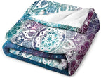 Hippie Mandala Throw Blanket Bohemian Galaxy Space Indian Medallion Trippy Aesthetical Blanket for Sofa Bed Couch Chair Or Dorm 50"x60"