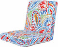 JMGBird Floor Chair with Back Support - Adjustable 5-Position Gaming Chair, Waterproof Paisley Pattern, Indoor Outdoor Meditation Cushion
