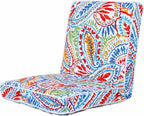 JMGBird Floor Chair with Back Support - Adjustable 5-Position Gaming Chair, Waterproof Paisley Pattern, Indoor Outdoor Meditation Cushion