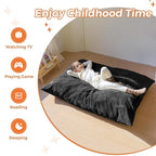 MAXYOYO 3 in 1 Kids Bean Bag Chair Bed, Convertible Chair Folds from Bean Bag to Lounger, Child Floor Sofa for Gaming, Reading, Floor Mattress with High-Density Foam Filling