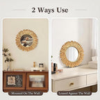 ZOROSY Gold Round Wall Mirror 12 inch - Small Wall Mirror Decorative, Vintage Mirror for Living Room, Entryway, Bedroom,Hallway
