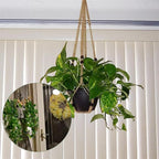 Macrame Plant Hanger Indoor Hanging Plant Holder Hanging Planter Basket with Beads No Tassels for Outdoor Boho Home Decor 35 Inch