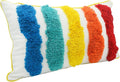 LIGICKY Rainbow Pillow Covers Cute Colorful Pillows Boho Tufted Throw Pillows Accent Rectangle Pillow Home Decorative Cushion Case for Girls Room Decor Kids Playroom Bed Sofa Couch 12x20 Inch