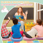 Juexica 8 Pcs Extra Thick Flexible Seating Floor Cushions Assorted Colored Floor Pillow Classroom Seat Cushions Soft Classroom Seating for Kids Learning Daycare School Chair(Macaron Color)
