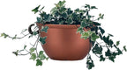 The HC Companies 11 Inch Hanging Metallic Planter - Round Hanging Basket for Indoor Outdoor Plants, Copper (Pack of 2)