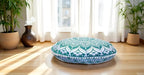 ICC Large Round seat Floor Cushion Chair Ottoman Cover, Pouf Pillow Meditation Floor Cushions Covers, Seating pouffe Throw Covers Craft Room Furniture for Sitting Cover 32" Inches Green