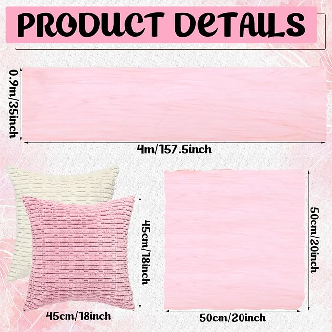 91 x 71 Extra Large Outdoor Boho Picnic Blanket with Pink Table Runner, 6 Throw Pillow Covers 6 Napkins Woven Cotton Yarn Oversize Beach Blanket Washable Picnic Camp Wedding