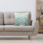 QIYUHOY Boho Sage Eucalyptus Green Rainbow Classroom Throw Pillow Covers, Olive Green Pillow Cover, Book Center Calming Corner Playroom Decor Pillow Case,I Am Kind Smart Brave Confidence,20x20 Inch