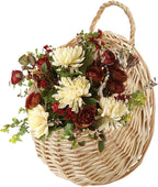 Elsjoy Hanging Wicker Woven Basket for Plants, Decorative Wall Hanging Rattan Basket Flower Planter Baskets for Home, Garden (𝐏𝐥𝐚𝐧𝐭 𝐍𝐨𝐭 𝐈𝐧𝐜𝐥𝐮𝐝𝐞𝐝)
