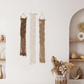 HVEST 3 Pcs Small Macrame Wall Hanging Boho Decor Handmade Woven Tapestry for Bedroom, Brown Macrame Wall Art for Living Room Nursery Apartment Office Home Decor