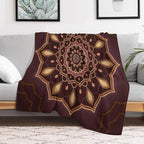 Mandala Throw Blanket Indian Hippie Bohemian Art Floral Texture Ornamental Pattern Blanket for Sofa Bed Couch Chair Or Dorm 40"x50"