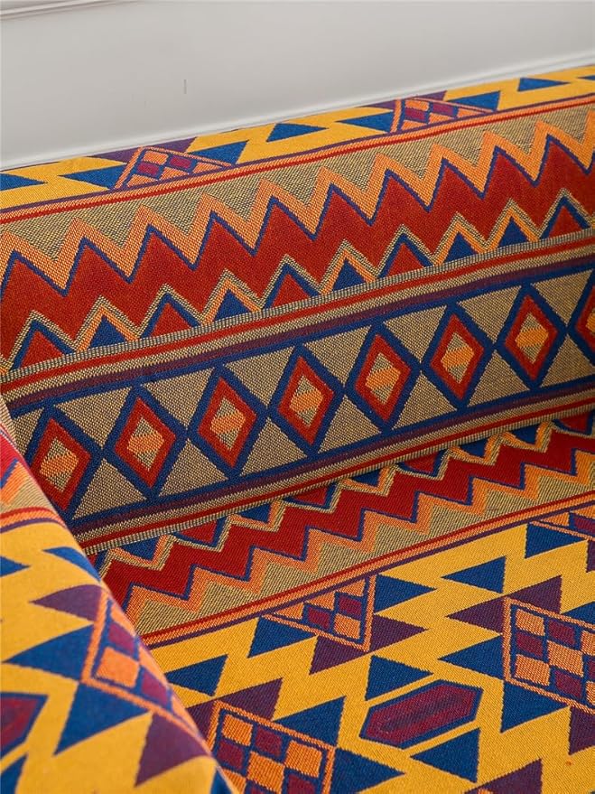 Boho Throw Blankets Reversible Woven Blankets Cover Hippie for Couch Bed Recliner Sofa Bohemian Tapestry Colorful Furniture Protector Cover for Home Décor, Astrology, Double Side, 70"x90"