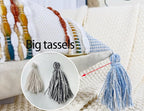 Chenille and Cotton Long Pillow for Bed, Striped Textured Boho Lumbar Throw Pillow Cover 14x36, Neutral Accent Decorative Extra Long Body Pillow Case for Couch, Sofa, Bedroom, Light Blue