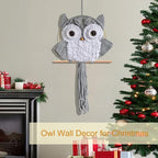 ACEDSGN Macrame Owl Wall Hanging Boho Hippy Decor, Handmade Tapestry Fiber Art Wall Decor for Nursery Bedroom Living Room, Sustainable Gift for Owl Lovers & Nature Fans