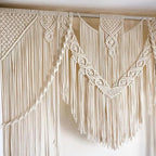 Boho Chic Macrame Curtain & Macrame Arch Bohemian Macrame Wedding Backdrop Decor Home Geometric Fiber Art Decor 59''W*78''L