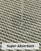 AMOAMI Upgraded Waffle Runner Rug Super Absorbent Non Slip Bath Mats for Bathroom Machine Washable Bathroom Runner Rug with Tassels, Ideal for Hallway Bedroom Laundry Room, 2' x 4', Green & Cream