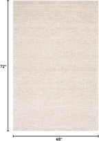 SAFAVIEH Area Rug 4x6 - Natura Collection - Beige & Ivory, Handmade Wool Blend, Textured Design, Ideal for Living Room, Bedroom, Dining Space (NAT425B)