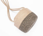 Hanging Planter Basket Jute Rope Woven Plant Hangers Indoor Hanging Plant Holder Up to 7" Pot Macrame Modern Storage Organizer Home Decor (Jute)