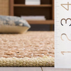SAFAVIEH Area Rug 4x6 - Cape Cod Collection - Yellow & Natural, Handmade Jute & Cotton, Ideal for Living Room, Bedroom, Dining Space (CAP236C)
