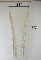 Macrame Curtain Boho Curtains Room Divider Wedding Or Wall Decor Doorway Window Wall Decor Macrame Cord Fiber Yarn Art Craftsmanship Bedroom Headboard Décor 31" Wx 75" L