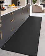 Color&Geometry Anti Fatigue Cushion Kitchen Mat for Floor -24"x94",Wide,Easy Clean, Water & Oil Proof, Anti Slip, Foam Rubber Runner Rug for Front Sink Comfort Standing,Black